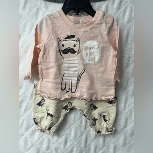 Peek Pink Holiday Fashion Two Piece Set 3-6 month NWT